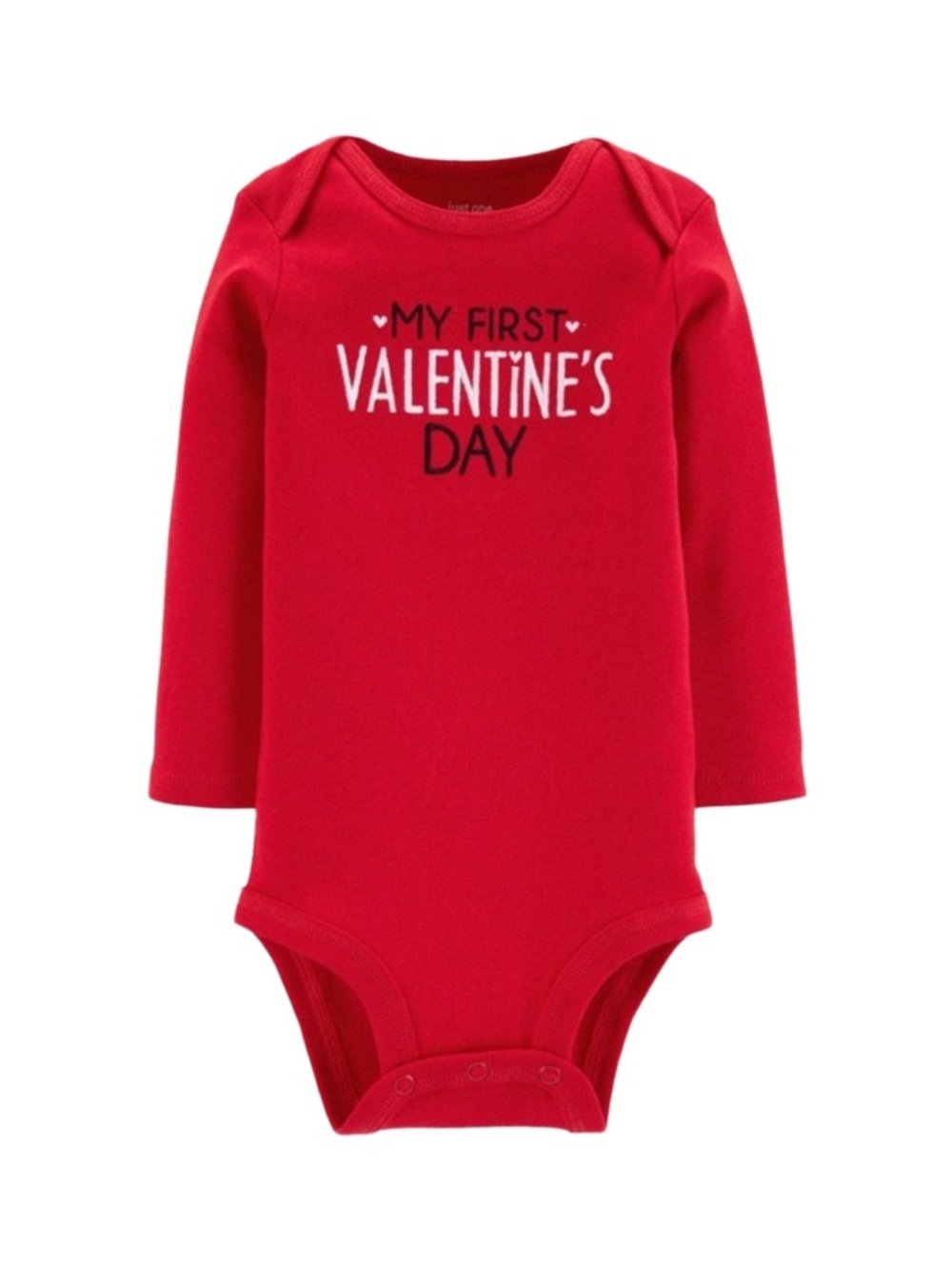 CARTER’S “MY FIRST VALENTINE’S DAY” LONG - RED SIZE NB (NEW WITH TAGS) A12